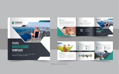 Design Travel Square Trifold Brochure nebo Square Trifold Brochure
