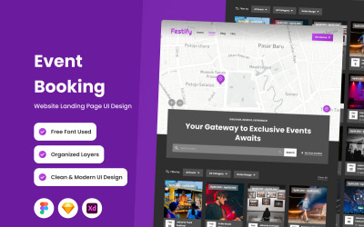 Festify - Landingspagina voor evenementboeking V2
