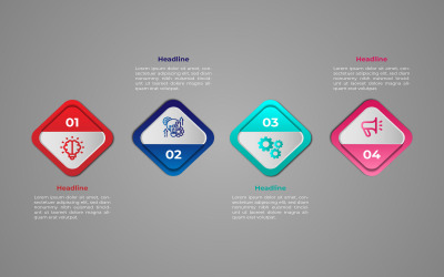 Nowoczesny projekt infografiki wektorowej z ikoną i opcją.