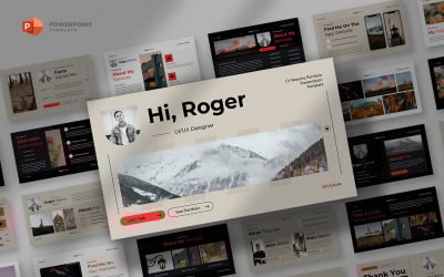 Önéletrajz, önéletrajz és portfólió Powerpoint sablon