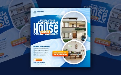 Real Estate House Property  Social Media Template