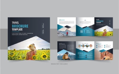 Rozložení Travel Square Trifold Brochure nebo Square Trifold Brochure