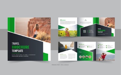 Šablona návrhu Travel Square Trifold Brochure nebo Square Trifold Brochure