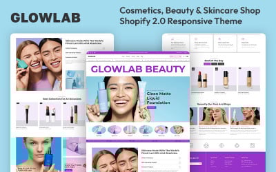 Glowlab - 美容、化妆品和护肤品多用途 Shopify 2.0 响应式主题