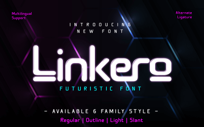 Linkero - Futuristiskt teckensnitt