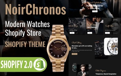 NoirChronos - Shopify-horloges en mode donker thema