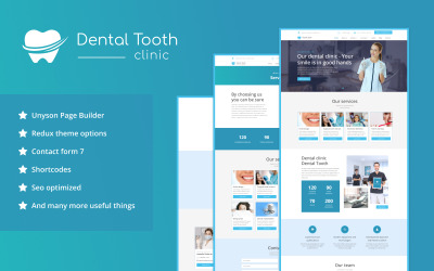 Tandheelkundige tand - Tandheelkundig Wordpress-thema