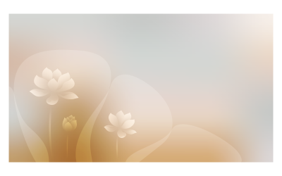 Achtergrondafbeelding 14400x8100px in oranje kleurenschema met lotussen