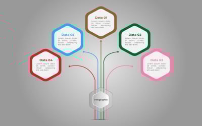 Free modern polygon infographic design.
