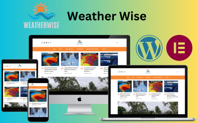 Weather Wise - Blog dotyczący prognoz pogody Motyw WordPress