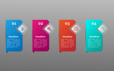 Affärsinformation vektor infographic design med ikon.