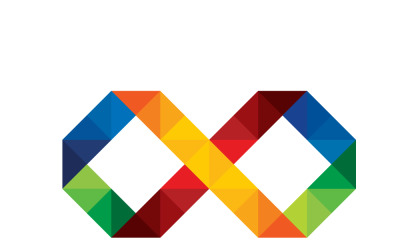 Creatief Infinity-logo sjabloonontwerp