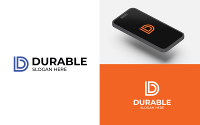 D abstrakt logotyp formgivningsmall
