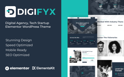 Digifyx — WordPress тема Elementor для цифрового агентства