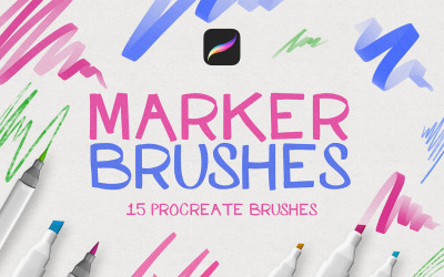 Markör Ritning Procreate Borstar