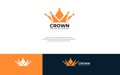 Modèle de logo de couronne à cinq pointes