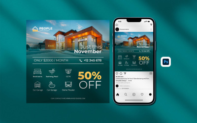 Modèle de publication Instargam de propriété immobilière moderne