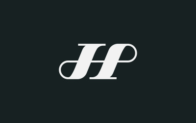 Modello di design minimale del logo H o HP Letter
