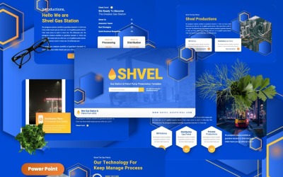 Shvel - 加油站和汽油泵 Powerpoint 模板