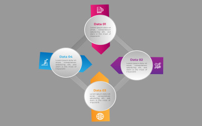 Vektor eps modernes Business-Infografik-Design mit Symbol und Schritt.