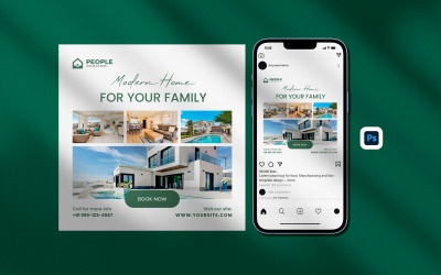 Casa moderna verde en venta Publicación de Instagram