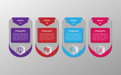 Diseño infográfico vectorial de presentación moderna.