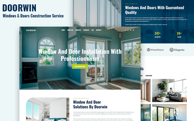 Doorwin – Ablakok és ajtók építési szolgáltatása HTML5 nyitóoldal
