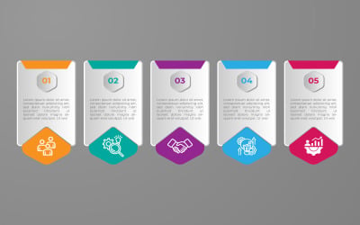 Eps vectoriales diseño infográfico estadístico de presentación empresarial moderna.