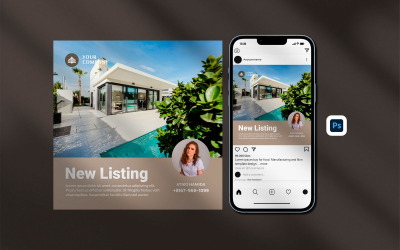 Flat Real Estate Instagram Post Template