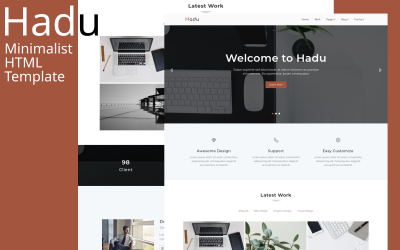 Hadu - minimalistyczny szablon HTML