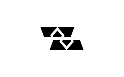 Modèle de conception de logo de diamants de lettre Z
