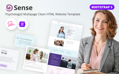 Sense - Psikolog Duyarlı HTML5 Web Sitesi Şablonu