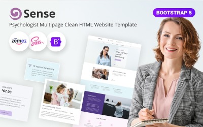 Sense - Responsive HTML5-Website-Vorlage für Psychologen