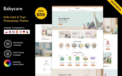 BabyCare – Kids Fashion and Toys and Baby Store PrestaShop 8 téma