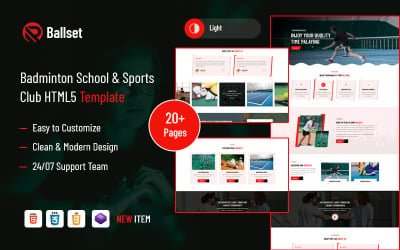 Ballset – Badminton School &amp;amp; Sports Club HTML5 Template