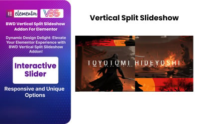 BWD Vertical Split Slideshow WordPress beépülő modul az Elementorhoz