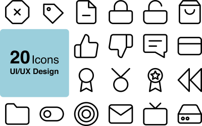 Conjunto de ícones básicos da interface do usuário-2 Design