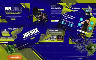 Jaesox — szablony Powerpoint dotyczące zawodów dla graczy