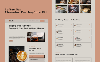 Kofo - Набір шаблонів для кав&amp;#39;ярні Elementor Pro