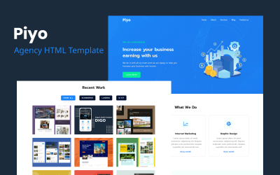 Piyo - Modelo HTML de agência