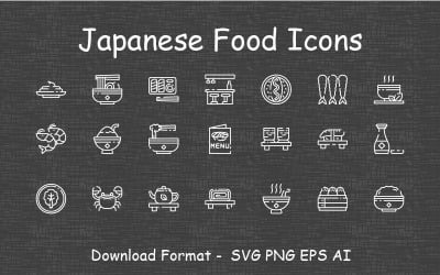 日本食品线图标集