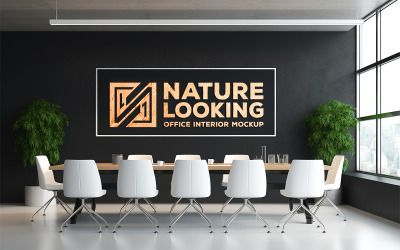 Premium office wall mockup | office wall mockup | office board mockup | office metting board mockup