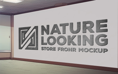 Wall logo mockup | white wall logo mockup | interior wall mockup | premium wall mockup