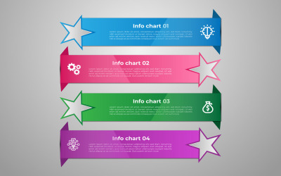 Design infografico aziendale in stile rettangolo.