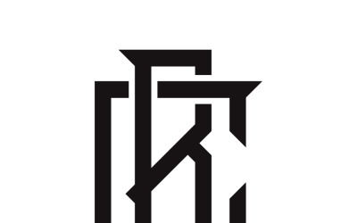 Ein Monogramm-Logo aus verwobenen schwarzen Buchstaben B und C im Gothic-Stil, eine andere Variante