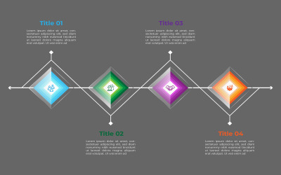 Fyrkantig stil kreativ vektor infographic element design.