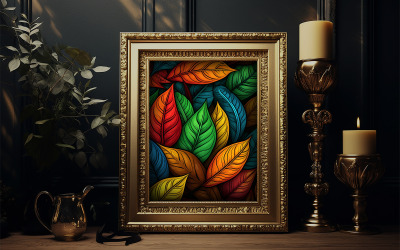 Luxe fotolijstmodel | mockup voor fotolijst | gouden rand schilderij frame mockup