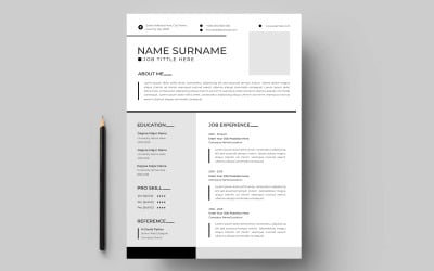 Minimalist Resume cv Layout design
