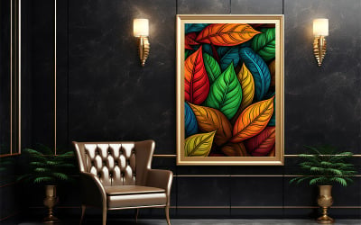Mockup voor fotolijst | mockup voor fotolijst | mockup met gouden randfoto