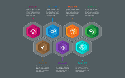Präsentationsvorlagendesign mit Infografik-Design.